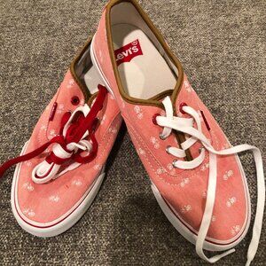 Levi's Canvas Bicycle Print Sneakers, Women's Size 5, EUR Size 37